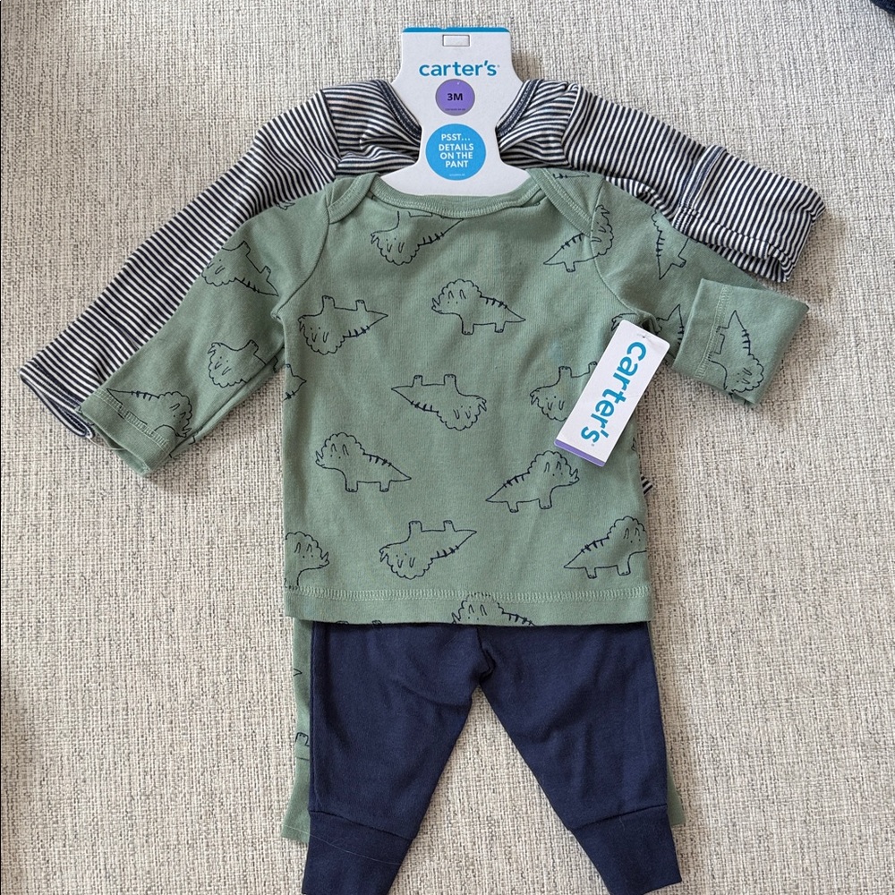 NWT Carter's Dinosaur Top and Navy Pants Set of 2